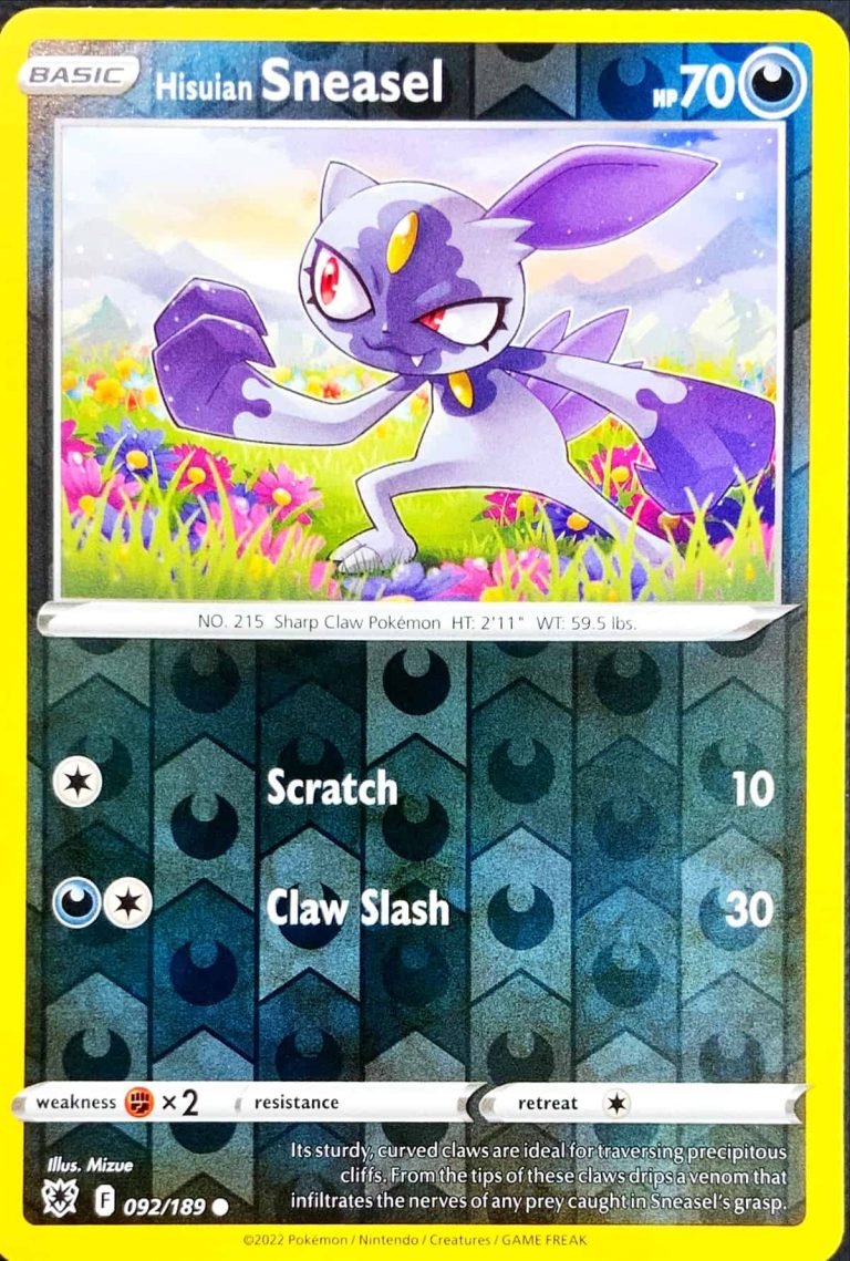 Hisuian sneasel reverse 092 189 lord coleccionista